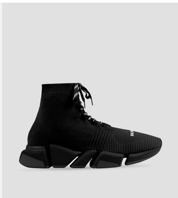 Balenciaga Lace Up Sneakers Black.