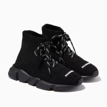 Balenciaga Lace Up Sneakers Black.